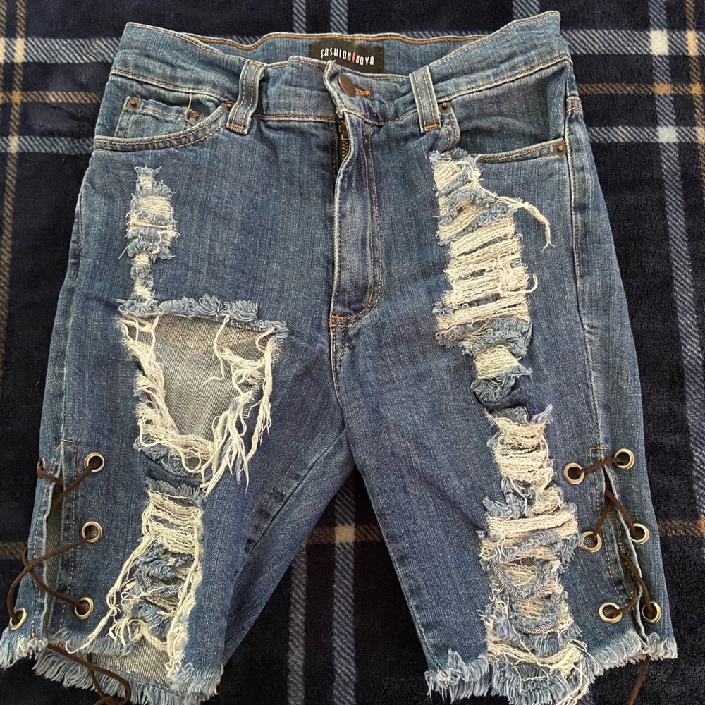 Two shorts and a skirt